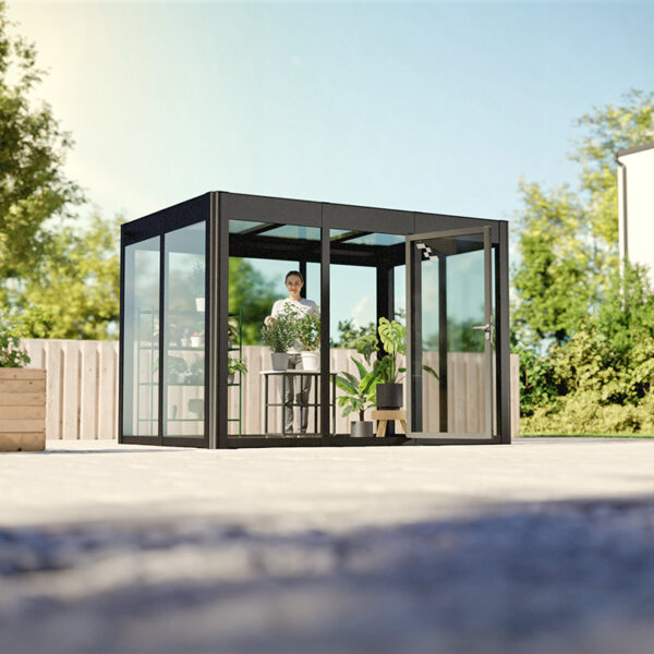 SunElements.de - SunGarden Sommergarten Kristall mit ESG Klarglas Wänden