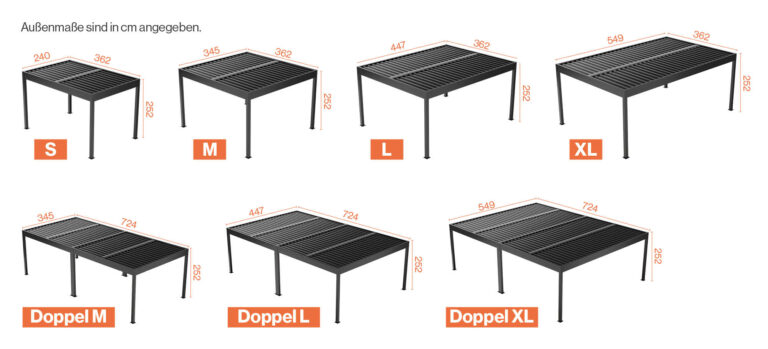 Carport SunVaro Classic - Aussenmaße
