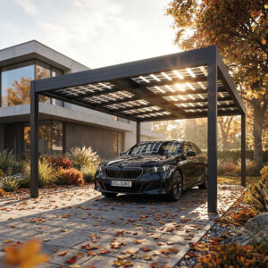 Abri pour voiture SunVaro Energy avec toit photovoltaïque - SunElements