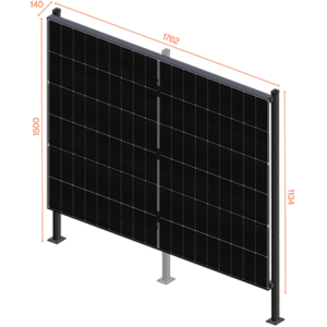 PV-Zaun - Maße PV-Modul - SunElements